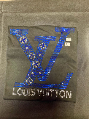 LV BLUE BLING TOP (BLACK)