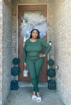 SWEATER SET (HUNTER GREEN)