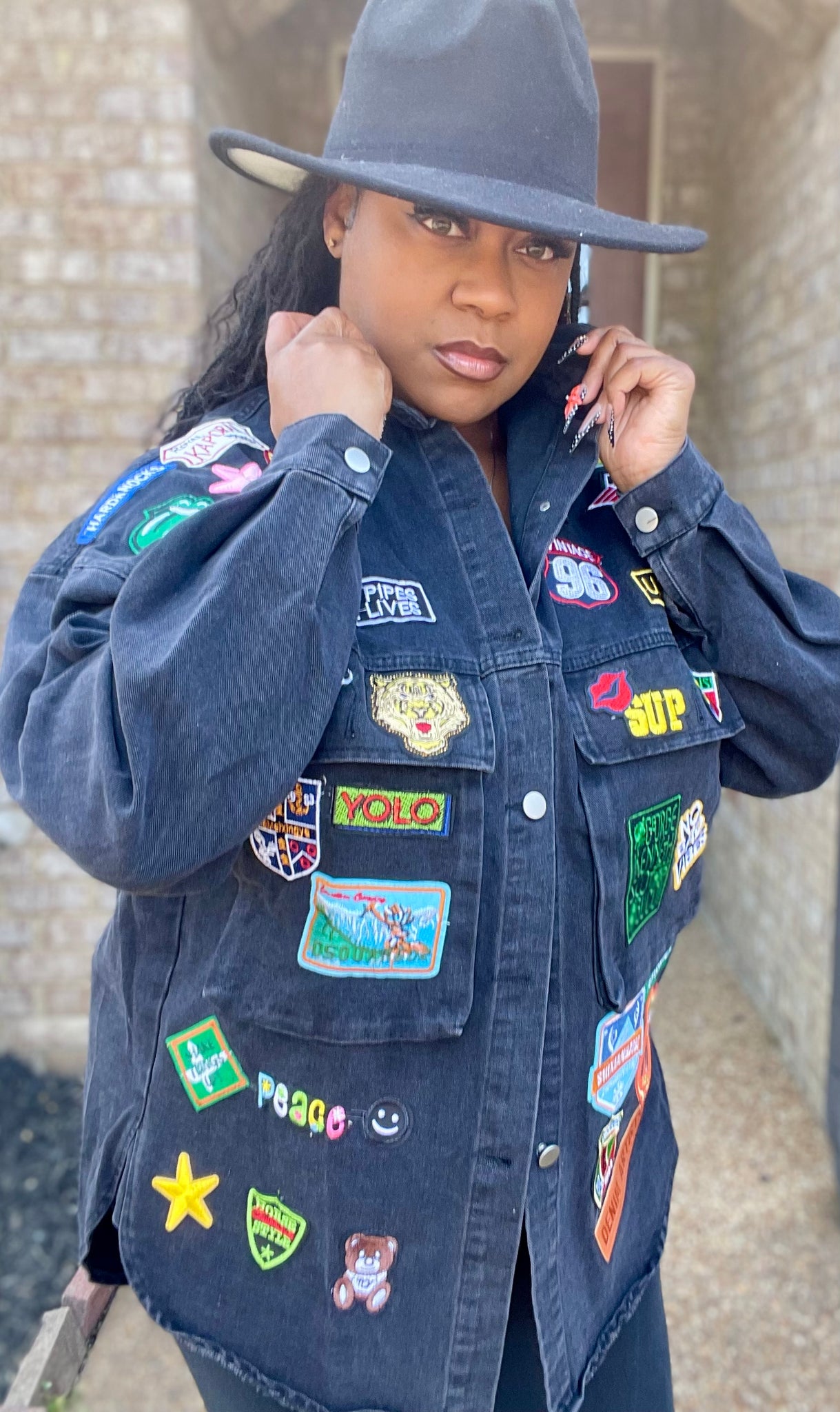 VARSITY PATCH DENIM JACKET