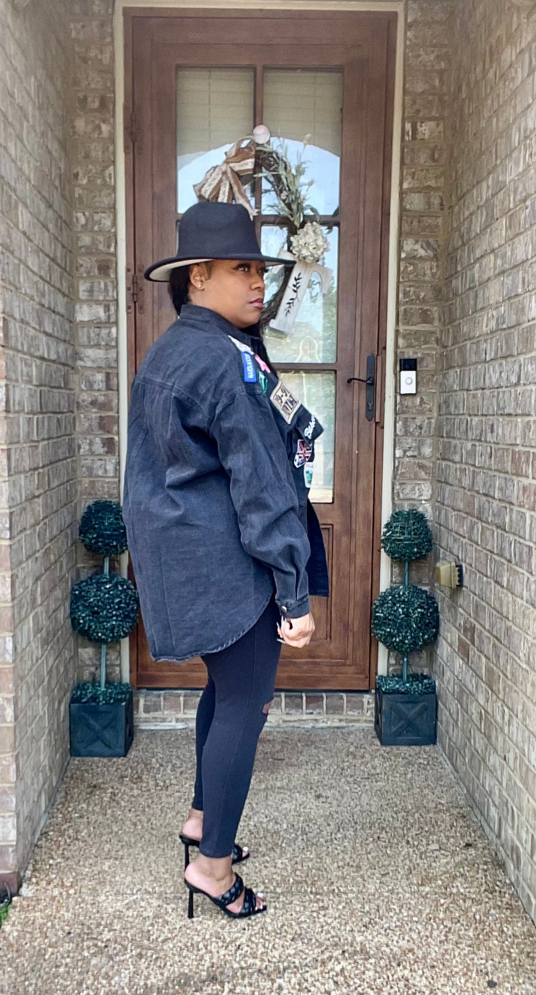 VARSITY PATCH DENIM JACKET