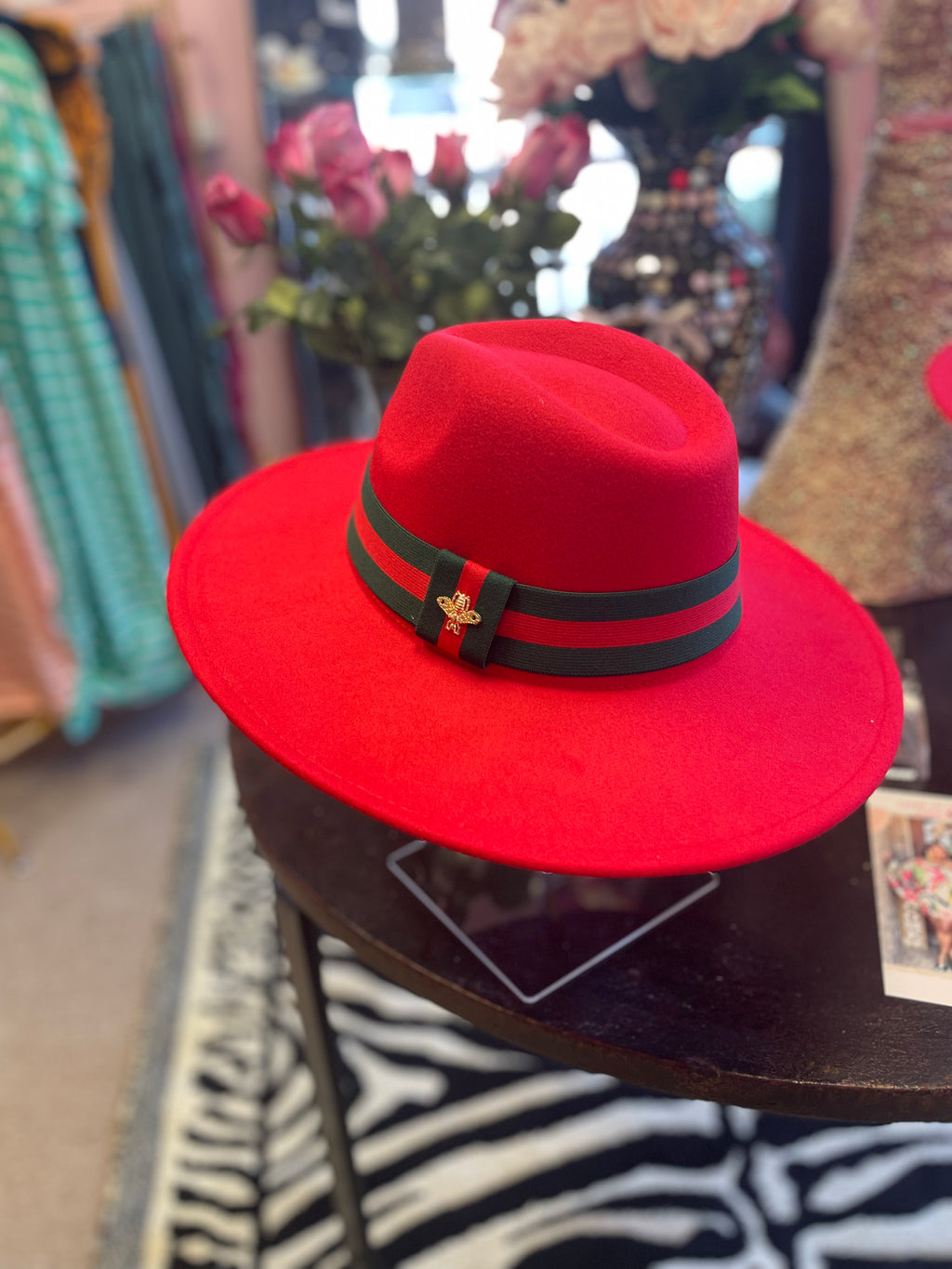 GUCCI BEE FEDORA (RED)