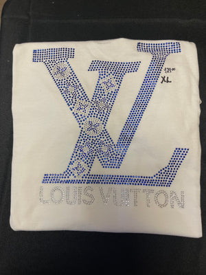 LV BLUE BLING (WHITE)