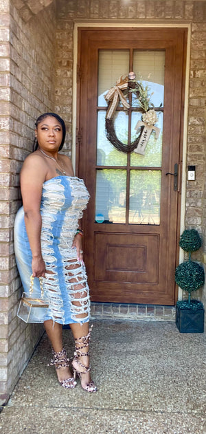 DARING DENIM DRESS