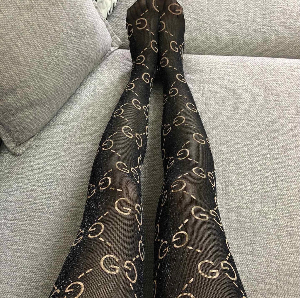 GG BLACK AND GOLD TIGHTS