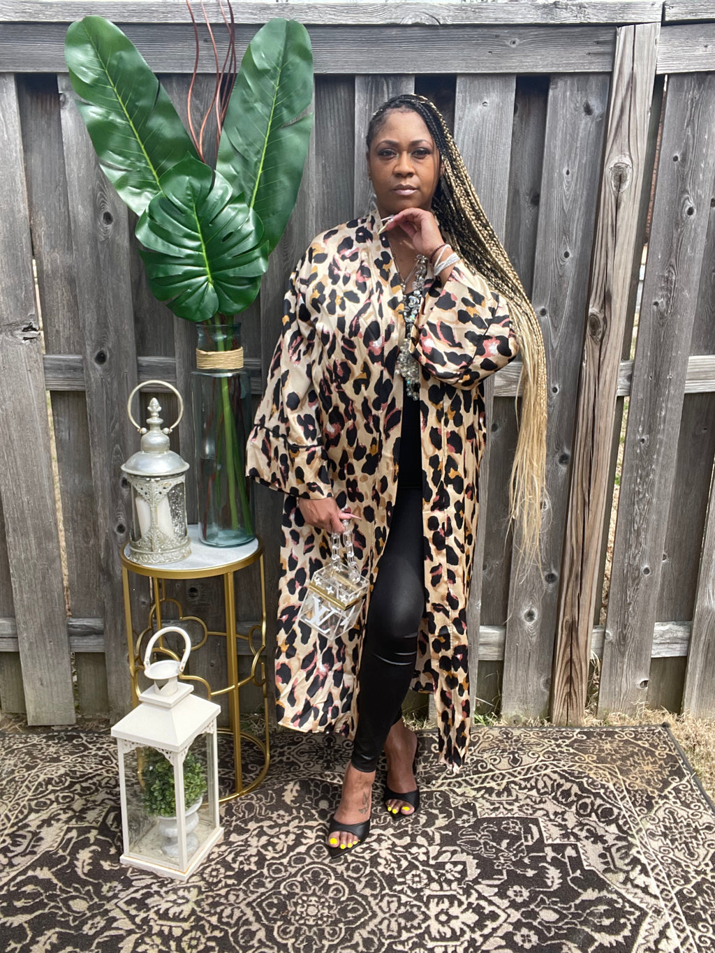 LEOPARD MAXI KIMONO